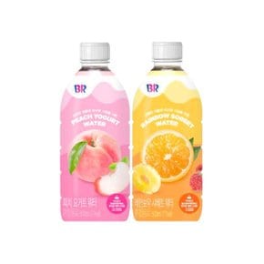 베스킨라빈스 2종 500ml 피치요거트12개+레인보우샤베트12개