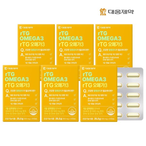 rTG 오메가3 (850mg x 30캡슐) (30일분) x 6개