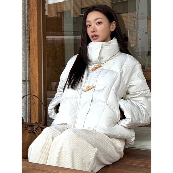 [RDS]두굿_토글 장식 하이넥 숏 다운 점퍼_2colors