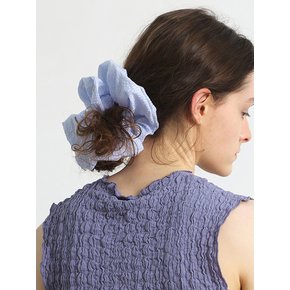 SCRUNCHIE / JEWEL / LINE SEERSUCKER / SKY