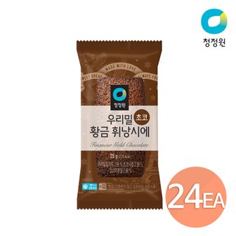 청정원 우리밀 초코 황금 휘낭시에 28g x24개