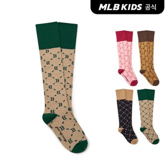 MLB키즈 (공식)24N 다이아 모노그램 메탈 자카드 니삭스 7FSOMD24N