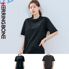 여성 루즈핏 래쉬가드 수영복 반팔 비치웨어 빅사이즈 상의 스윔 RG346W