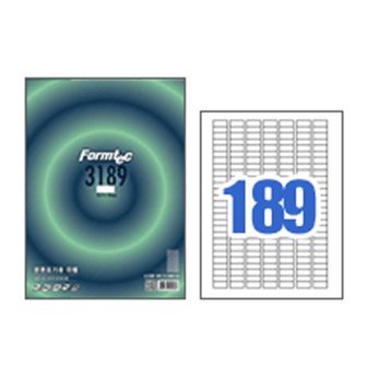 제이큐 폼텍 분류표기용 라벨 라벨지 100매 189칸 25.4x10mm