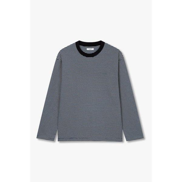 [MEN] 톰보이 로고 스트라이프 롱슬리브 티셔츠 9156122113044