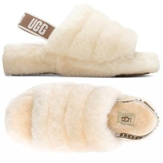 UGG 23FW 플러프 예 슬라이드 퍼 샌들 네추럴 1095119 NAT