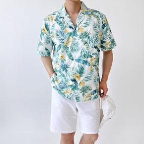 남자 하와이안 비치룩 트로피칼 SS 반소매 셔츠 (S16576172)