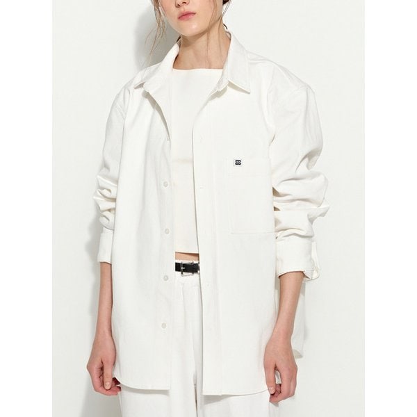 오버핏 코튼셔츠 화이트