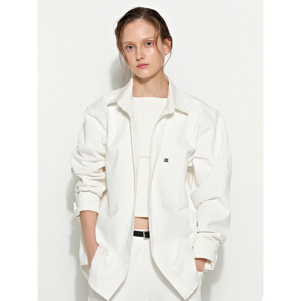 오버핏 코튼셔츠 화이트