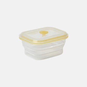실리밀리 접이식 투명 실리콘 사각용기 400ml (공간절약, 냉동밥 소분, 이유식, 1회분 음식, 간식보관 )