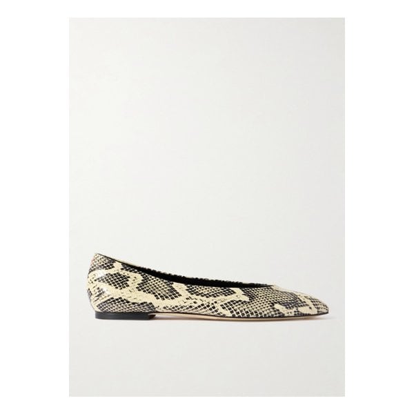 에이디 엘리 스네이크 이펙트 가죽 발레리나 플랫 스네이크 프린트 46376663162886107