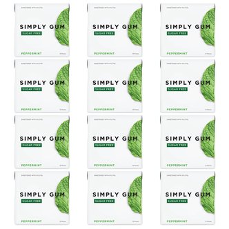  Simply Gum 심플리껌 자일로톨 무설탕 페퍼민트 껌 15입 12팩