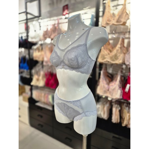 [시흥점] S 와코루) 데일리 노와이어 풀메이크업 홑겹 브래지어/팬티세트 WBRX205+WPTX205A-BU