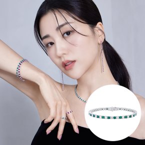 [박하선PICK] 아이리스 소렌느 18K골드 랩그로운 에메랄드 테니스 팔찌 FGDGBR1277WG30LAB