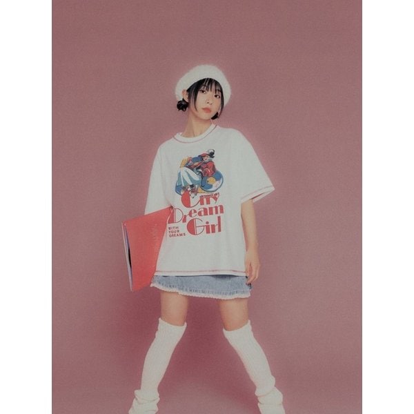 나무13 피그먼트 그래픽 티셔츠 (화이트)