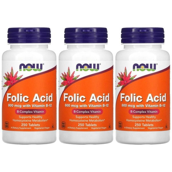 엽산 800mcg 비타민 B12 함유 250정 X 3통세트