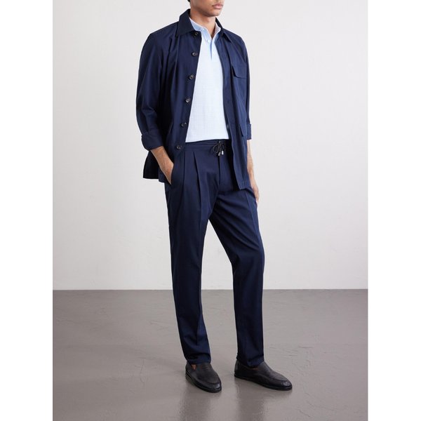 드 페트릴로 스트레이트 레그 플리츠 코튼 트윌 팬츠 46376663163094046