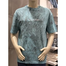 [여주점] [캘빈클라인(CKJ)] 남녀공용 릴렉스핏 로고 워시드 크루넥 반팔 티셔츠 (40LM227-CFL)