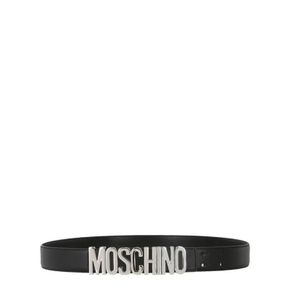 4322563 Moschino Thick Leather Logo Belt 72666355