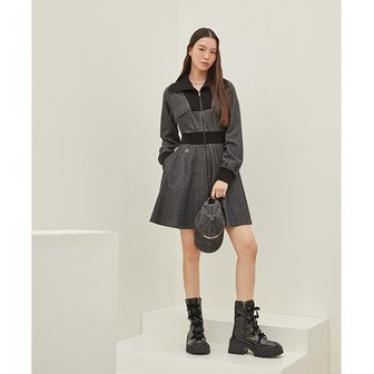 에고이스트 [시흥점] 여성 컬러 배색 미니 플레어 캐주얼 원피스 (ER4CO460)