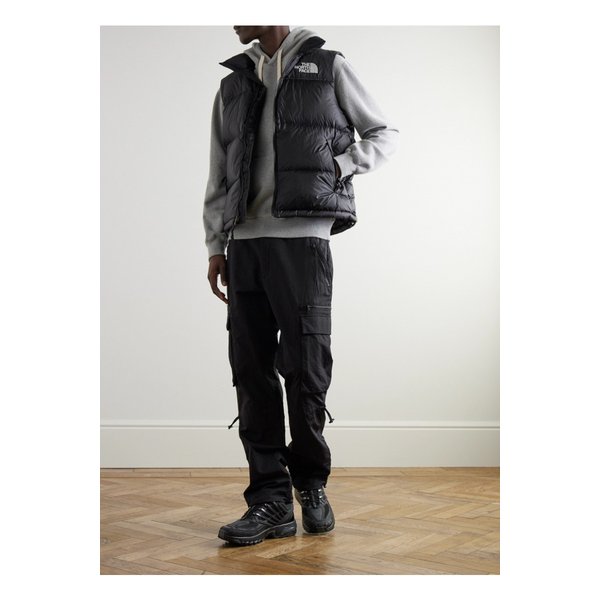 1996 레트로 눕시 퀼팅 나일론 립스탑 셸 다운 질레 블랙 1647597343375427