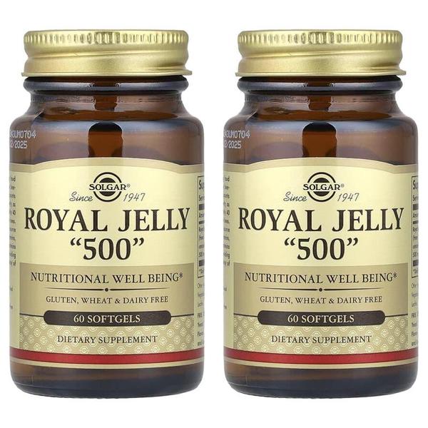 해외배송 Solgar 솔가 로얄젤리 로열제리 500mg 60소프트젤 2개 Royal Jelly