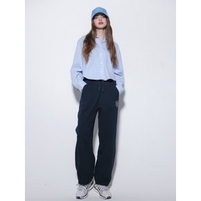 CLOVER NEEDLEWORK ZIPPOCKET SWEAT PANTS_NAVY PINK/BEIGE IVORY