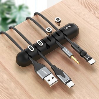  TOPK 컴퓨터 사무실 책상 스마트폰 케이블 USB 선 정리 고정 홀더 정리용품