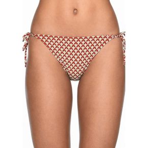 5176897 OYSHO GEOMETRIC MEDIUM-COVERAGE WITH TIES - Bikini bottoms brown