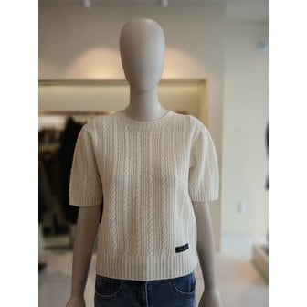 CC콜렉트 [여주점] 씨씨콜렉트 울캐시미어블렌드케이블반팔니트 E261ksk122