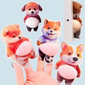 시바견 실리콘 문콕방지 도어 가드 스티커 자동차 방문 문소리 문쾅 방지 모찌 말랑이 손 장난감