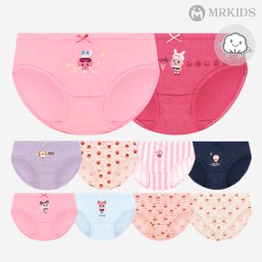 브레드이발소 아동 순면 여아삼각팬티 10종세트(MWP_030set)