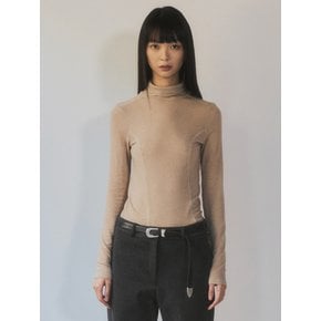 Every Day Wool Tencel Turtleneck Tee _CTT308(Beige)