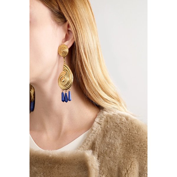 주주베라 엘리자 골드톤 라피스 이어링 46376663163020369