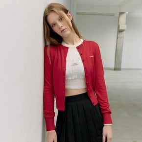 ROLA BASIC ROUND CARDIGAN RED