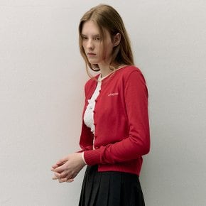 ROLA BASIC ROUND CARDIGAN RED