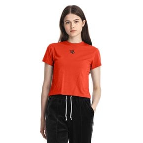 Arthur slim crop tee (Orange red)