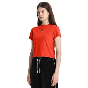 Arthur slim crop tee (Orange red)