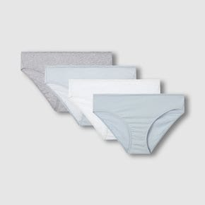 (P) 여 코튼 지도리 힙허거 팬티 4매 (BEIGE/ BLUE GREY/ BLACK)