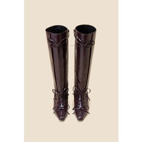 Ribbon long boots(wine) DG3BW24501WIN