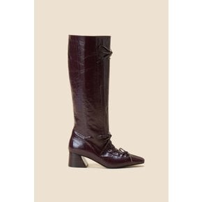 Ribbon long boots(wine) DG3BW24501WIN