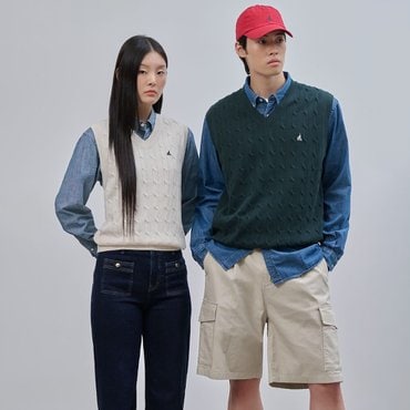 빈폴 케이블 베스트  아이보리 (BC4751C230)