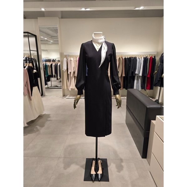 [파주점] 클래식 랩 디테일 머플러 세트 원피스 JR4A0OP292