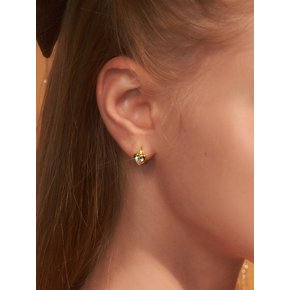 shimmering heart earring