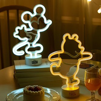 DISNEY [디즈니] 미키 마우스/ 곰돌이푸 LED 네온 무드등