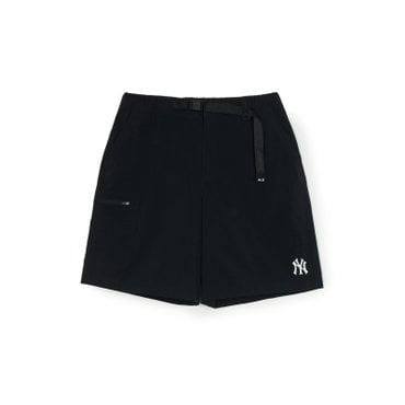 MLB 고프코어 립스탑 5부 벨트 카고 반바지 (3ASMB0453-50BKS)