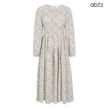 ab.f.z 플라워 패턴 셔링 플레어 원피스 (AFX5HO39A)