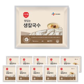 CJ 이츠웰 맛있는 생칼국수 1kg x 10개