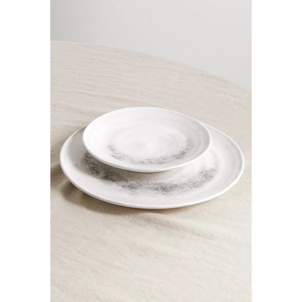 브루넬로쿠치넬리 글레이즈드 세라믹 플레이트 2p 세트 스톤 1647597288658704