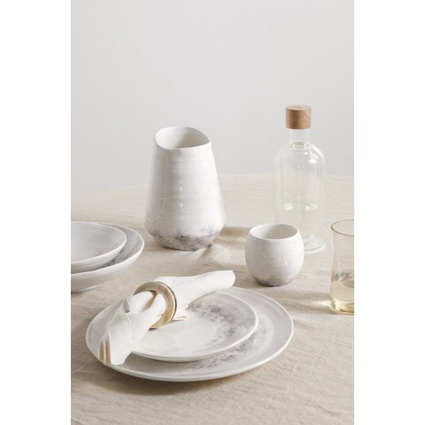 브루넬로쿠치넬리 글레이즈드 세라믹 플레이트 2p 세트 스톤 1647597288658704